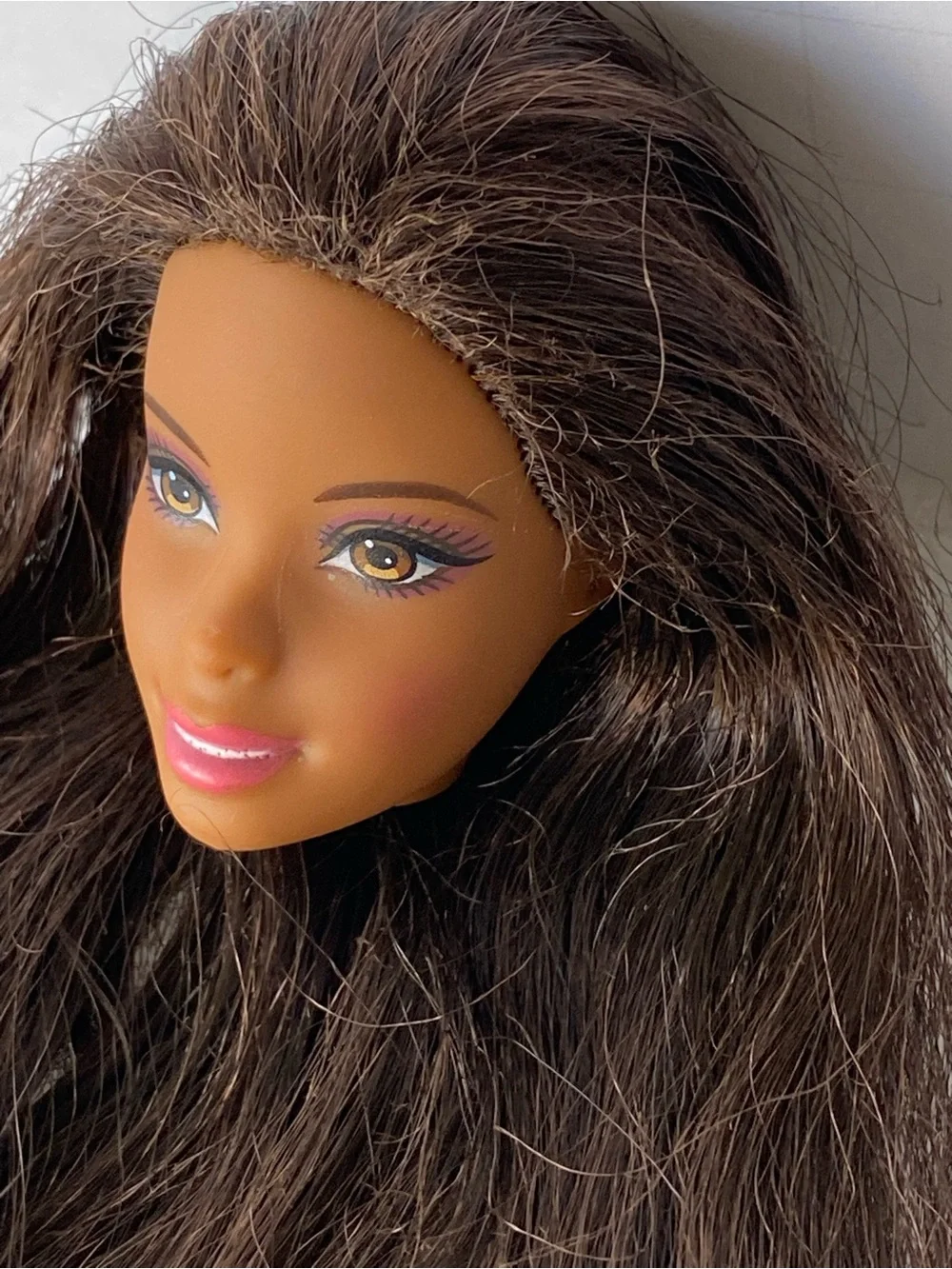Mattel African American Barbie Doll Asha Face Sculpt - HEAD Replacement Only